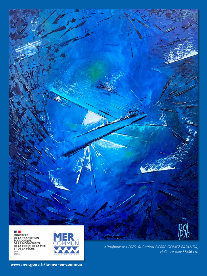Profondeurs evokes a silent, fragile underwater world, where light flickers under external chaos. An abstract, sensory tribute to the invisible life that is vital to our planet’s balance.